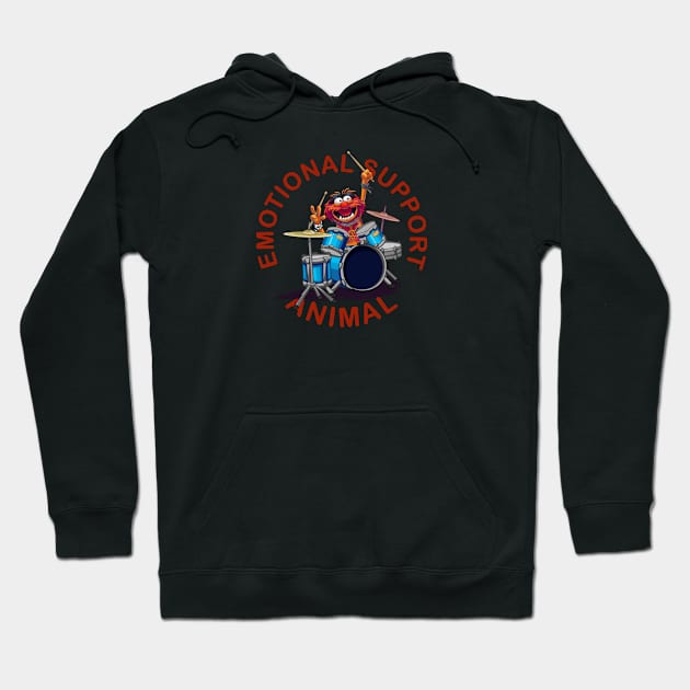 Muppets Emotional Support Animal - Drummer Hoodie by BeeFest